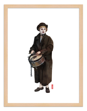 Figures du cinéma - illustration - cadre bois - Gesomina