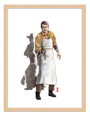 Figures du cinéma - illustration - cadre bois - Ransom