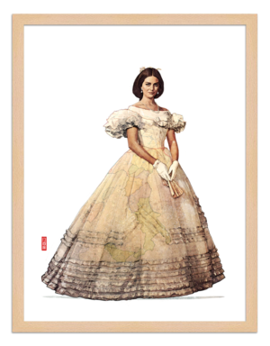 Figures du cinéma - illustration - cadre bois - Angelica Sedara