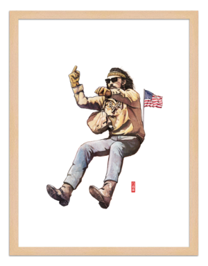 Figures du cinéma - illustration - cadre bois - Billy