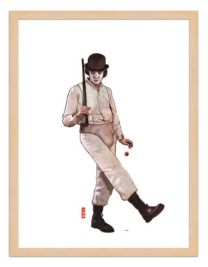 Figures du cinéma - illustration - cadre bois - Alex