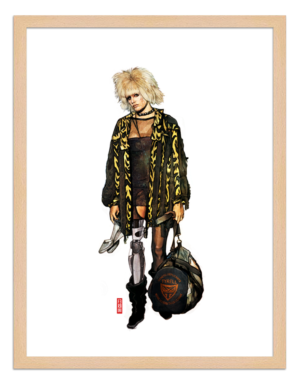 Figures du cinéma - illustration - cadre bois - Pris