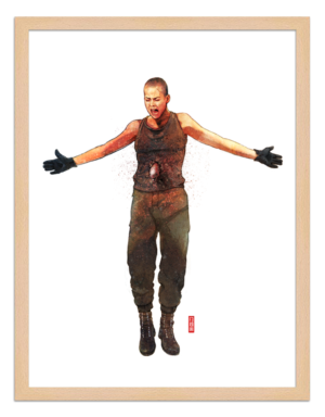 Figures du cinéma - illustration - cadre bois - Ripley