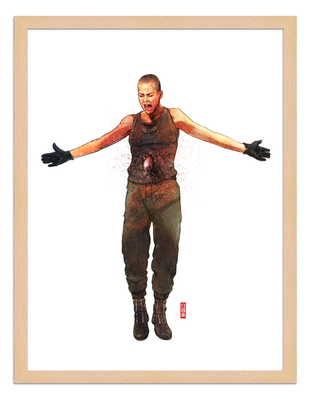 Figures du cinéma - illustration - cadre bois - Ripley