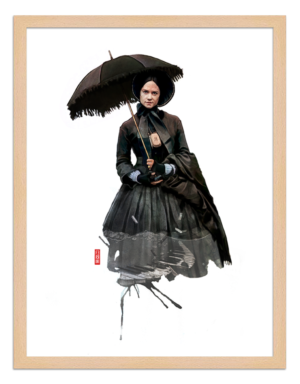 Figures du cinéma - illustration - cadre bois - Ada