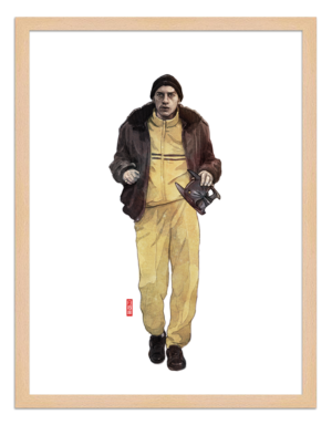 Figures du cinéma - illustration - cadre bois - Said